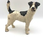Antique Hubley Cast Iron Wire Haired Terrier Dog Doorstop Original 1920s 8-5 8 