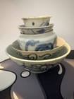 Vintage Blue   White Chinese Style Ceramic Nesting Set Ownership History Unknown