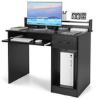 Modern Computer Desk Office Laptop Pc Work Table Home W  Drawer   Keyboard Tray