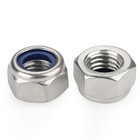 A2 Stainless Steel Nylon Insert Hex Lock Nuts Nylock Npt 4  6  8  10 1 4 3 8 1 2