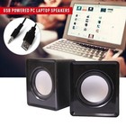 Mini Usb Power Wired Computer Speakers Stereo 3 5mm Jack For Desktop Pc Us