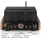 Hybrid Tube Amplifier Bluetooth Hifi Audio Power Amp Usb Player W  Coax opt In