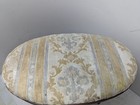 Vintage Art Deco Oval Birch  Wood Vanity Stool Bench Regency
