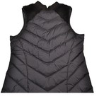 Athleta Black Puffer Vest Fleece Front Full Zip Quilted Bomber Style M