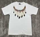 Vintage Native American Shirt Medium White Dream Catcher Southwestern 90s