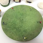 Resin Miniature Tea Set Golf Ball Sports Tee Clubs Putting Green 9 Pc Vtg Set  
