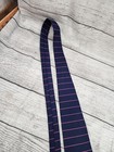Brooks Brothers Makers All Silk Neck Tie Navy   Pink Strips