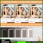 Vanity Makeup Table Set Dressing Desk With Large Led Lighted Mirror   7 Drawers