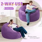 3ft Bean Bag Chair  3  Bean Bags With Memory Foam Filled  Large Beanbag Chair   