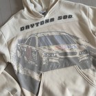 Nascar Daytona 500 Hoodie Men Small Birch Cream Mesh Graphic Sweatshirt Nwt