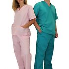 Medical Nursing Scrub Set Natural Uniforms Men Women Unisex Top Pants Hospital