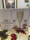 Case Of Twelve  12  Entertain Champagne Flute Glasses 6oz High Quality New Box