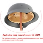 Wwii German Elite Whehrmacht Army M35 Steel Helmet W  Leather Liner Grey
