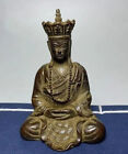 Chinese Tibet Buddha Blessing Figure Statue Collect Bronze Temple Table Decor