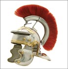 Roman Imperial Gallic Centurion Helmet Italic Red Plume 18ga Steel General