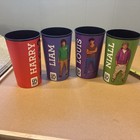 Set Of Four One Direction 1d Reusable Plastic Cups Louis Harry Liam Niall