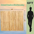 4ftx13ft Natural Bamboo Slat Screening Roll Outside Privacy Fencing Panels
