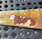 Vtg Hand Painted Hand Saw 26  With Signature  Farm Scene cow  Landscape 1990