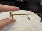 Vintage Cartier Scala Golden 90s Rare C Decor Rimless Eyeglasses Frame Authentic