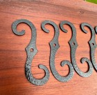 8 Black Shutter Dogs  4 Pair  S Scroll Curve Classic Black Powder Coated