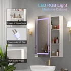Led Bathroom Mirror Medicine Cabinet Wall Vanity Mirror Dimmable With Storage