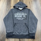 Vintage Leinenkugels Hoodie Mens L Gray Sweatshirt Beer Brewing Co Bar Sweater