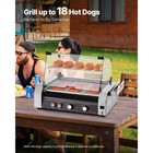 Electric 18 Hot Dog 7 Roller Commercial Grill Cooker Machine Cover 1050w