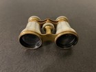 Antique Opera Glasses Binoculars Lemaire F1 Paris Mother Of Pearl-brass W  Case