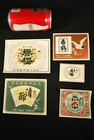 Original C 1890 Unused Japanese Wine - Sake Bottle Labels   Collage Art   Lot  3