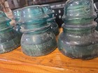 Vtg Hemingray 42 Clear Aqua Blue Glass Telegraph Insulator Usa Crafters Xmas