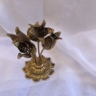 Vtg Ormolu Gold Tone 5 Tulip Lipstick Perfume Holder Vanity 6    Tall