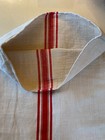 Vintage Rustic French Linen Red Stripe 22  X  22 Grain Sack 