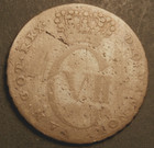 1767 American Virgin Islands Danish West Indies 12 Skilling Coin S-925