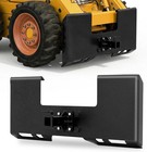 3 8  Thick Skid Steer Mount Plate W  2  Removable Hitch Receiver Quick Attach
