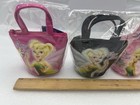 Disney Tinker Bell  set Of 3  Mini Hand Bag Coin Purse Pink Hot Pink Black New
