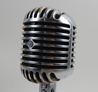 Vintage Shure 55 Dynamic Microphone Fatboy Elvis 1940 s Chrome - Read