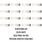 2 Oz - 48 400 Wide Mouth Clear Round Plastic Jars With White Lids  16 Pack 
