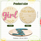 2pcs Wooden Baby Announcement Sign  5 91 Inch Double-sided New Baby Gender Revea