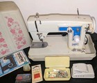 Vintage Brother Sewing Machine 1211a Rare With Manual   Peddle With Flower Case