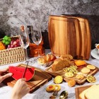 Wood Cutting Boards Bulk For Laser Engraving Wooden Dinner Plates 10 Pcs