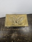 Antique Brass Imperial Russian Lions Eagles Embossed Humidor 19th Century