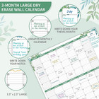 Large Dry Erase Calendar For Wall - Undated 3 Month Wall Calendar  28  X 40   Er
