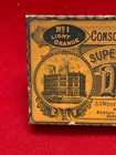 Early 1900 s  dental Rubber  Lithographed 2-piece Tin   6 x 3   Rare Tin  Nice