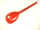 Antique Japanese Meiji Era  c 1910   Red Lacquer Cryptomeria Wood Rice Paddle