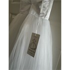 White Flower Girl Dress Satin Tulle V-neck Criss Cross Back Formal Wedding Nwt