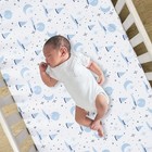 Lambs   Ivy Little Skipper Cotton Nautical Sailboat Fitted Crib toddler Sheet