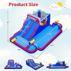 Inflatable Water Slide Park  Giant Bounce House With Double Slides   Splash Pool