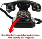 Peohud Retro Landline Telephone Classic Corded Desk Phone Vintage Home Office