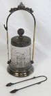Lot 2 Pickle jam castor Jars   3 Silverplate Poole  Middletown racine Antique
