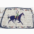 Old American Style Handmade Sioux Horse Beaded Cuffs Leather Fringes Fhc12